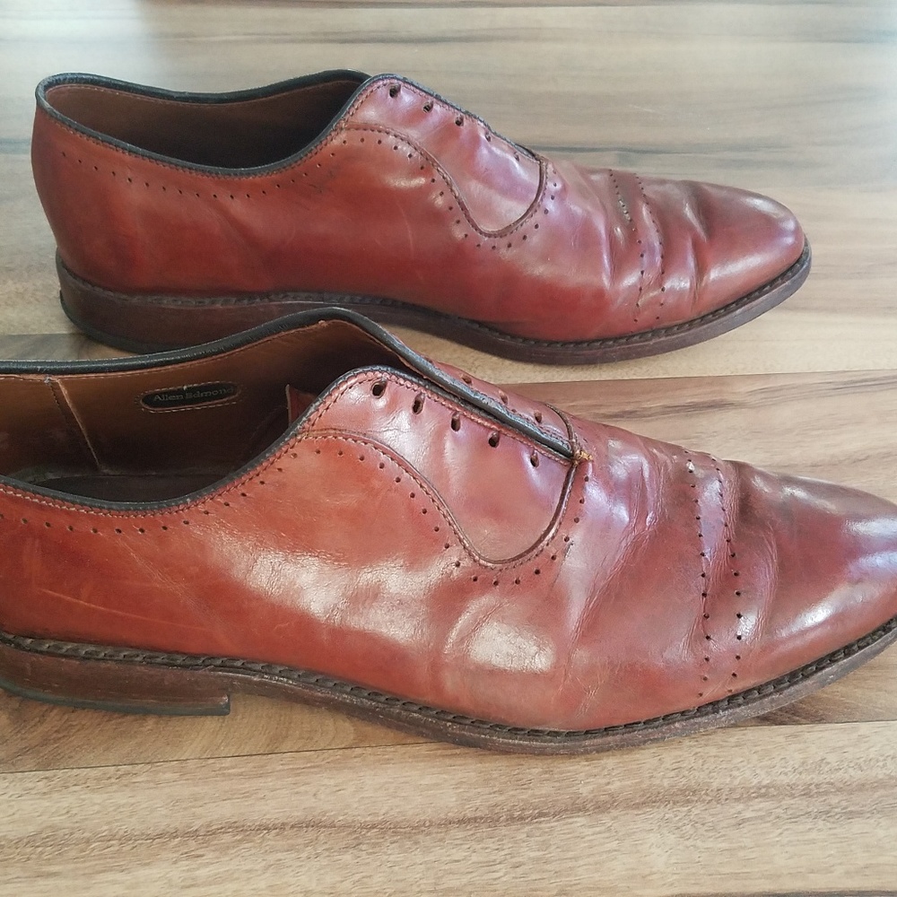 Allen Edmonds Cap Toe Oxfords Brown Leather 9.5B